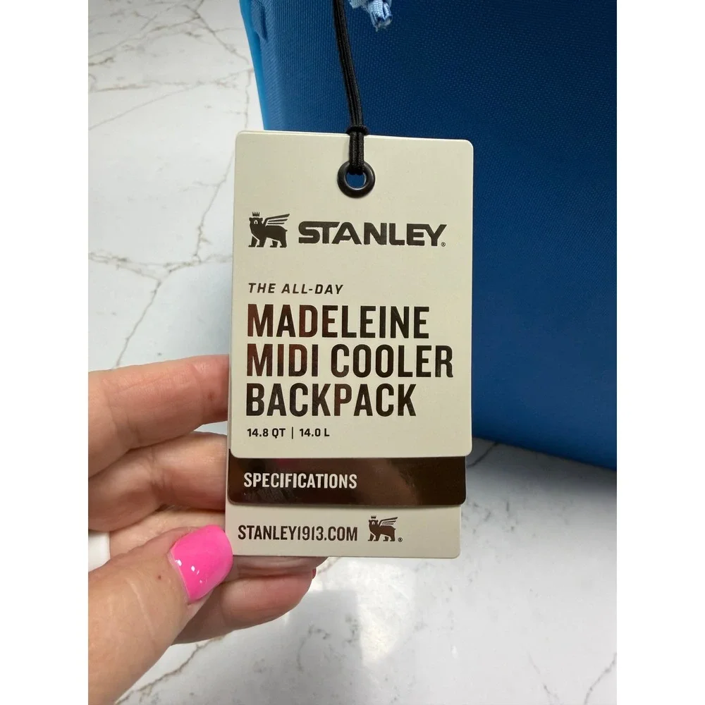 Stanley Madeleine Midi Cooler Backpack Azure Blue 14.8 QT 10-12990-007 NWT - Picture 2 of 11